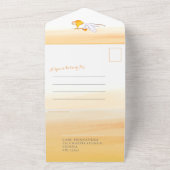 waterverf voor levering van baby shower opslagmedi all in one uitnodiging (Buitenkant)