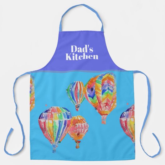 Waterverf voor luchtballon Dads Kitchen Apron Schort (Voorkant)