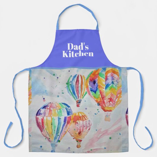 Waterverf voor luchtballon Dads Kitchen Apron Schort (Voorkant)