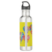 Waterverf voor luchtballon Gele ballonnen Waterfles (Achterkant)