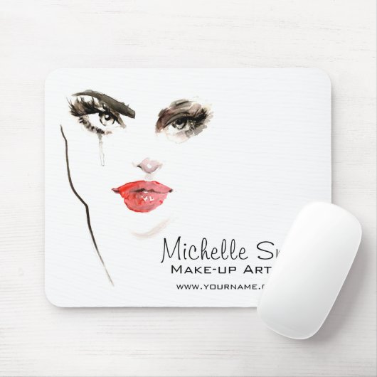 Waterverf voor make-up tekenmerken muismat (Met muis)