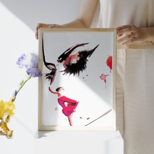 Waterverf voor make-up tekenmerken poster