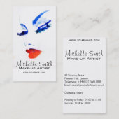 Waterverf voor make-up tekenmerken visitekaartje (Voorkant / Achterkant)