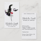 Waterverf voor make-up tekenmerken visitekaartje (Voorkant / Achterkant)