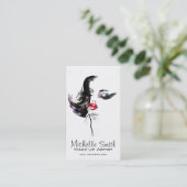 Waterverf voor make-up tekenmerken visitekaartje (Staand voorkant)