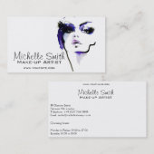 Waterverf voor make-up tekenmerken visitekaartje (Voorkant / Achterkant)
