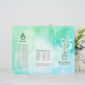 Waterverf voor Meditatie-instructies Yoga Pose Om  (Staand voorkant)