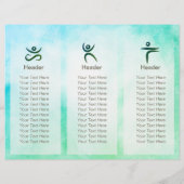 Waterverf voor Meditatie-instructies Yoga Pose Om  (Achterkant)