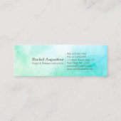 Waterverf voor Meditatie-instructies Yoga Pose Om  Mini Visitekaartje (Achterkant)