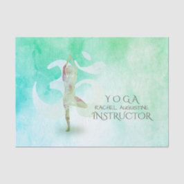 Waterverf voor Meditatie-instructies Yoga Pose Om  Tissuepapier