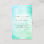 Waterverf voor Meditatie-instructies Yoga Pose Om  Visitekaartje (Achterkant)