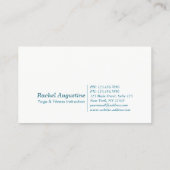 Waterverf voor Meditatie-instructies Yoga Pose Om Visitekaartje (Achterkant)