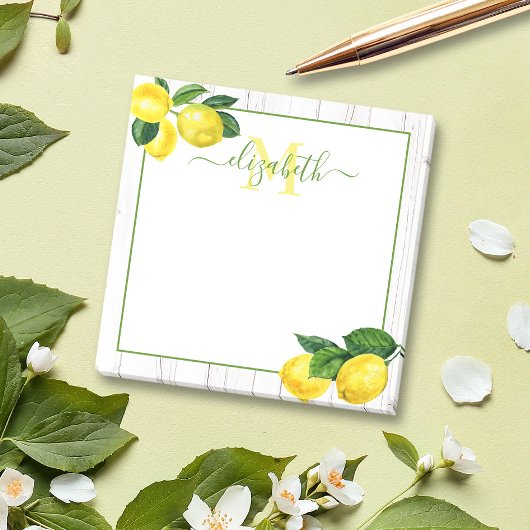 Waterverf voor Monogram citroenen in het land: bij Post-it® Notes