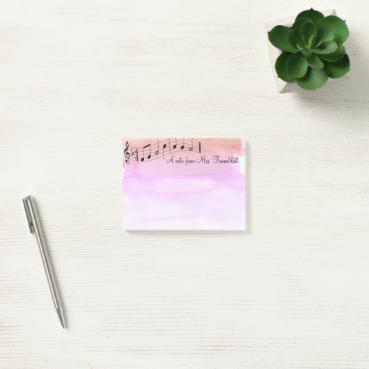 Waterverf voor muziekopnames post-it® notes (Kantoor)