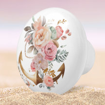 Waterverf voor nautisch anker aan het strand