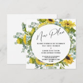 Waterverf voor nieuwe plannen Floral Postponed Wed Kaart (Voorkant / Achterkant)