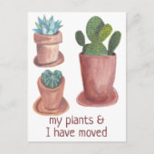 WATERVERF voor nieuwe thuisadressen verplaatsen Briefkaart (Voorkant)