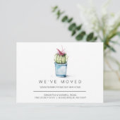 Waterverf voor nieuwe thuisbewegende aankondiginge (Staand voorkant)