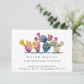 Waterverf voor nieuwe thuisbewegende aankondiginge (Staand voorkant)