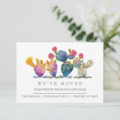 Waterverf voor nieuwe thuisbewegende aankondiginge (Staand voorkant)