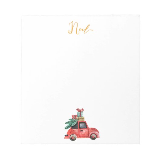 Waterverf voor noel-kalligrafie - kerstlaptop voor notitieblok (Voorkant)