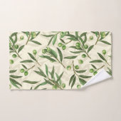 Waterverf voor olijfbijkantoren bad handdoek (Handdoek)