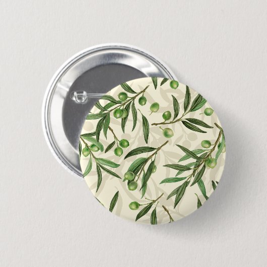 Waterverf voor olijfbijkantoren ronde button 5,7 cm (Voorkant /achterkant)