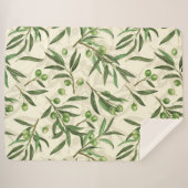 Waterverf voor olijfbijkantoren sherpa deken (Voorkant (horizontaal))