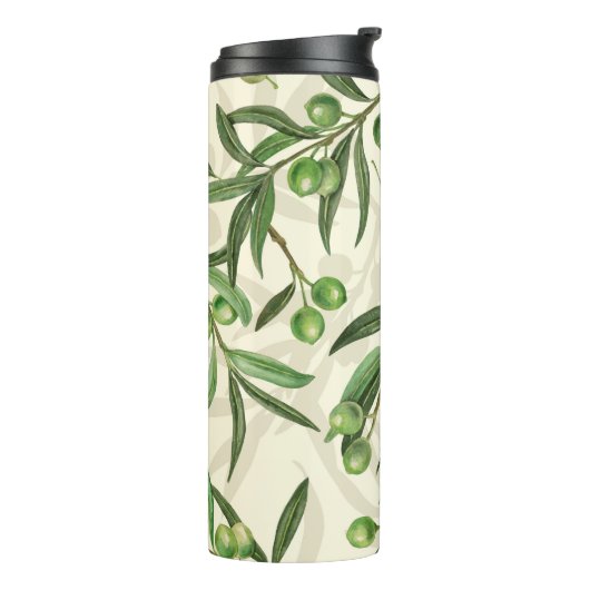 Waterverf voor olijfbijkantoren thermosbeker (Gedraaid links)