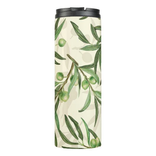 Waterverf voor olijfbijkantoren thermosbeker (Achterkant)