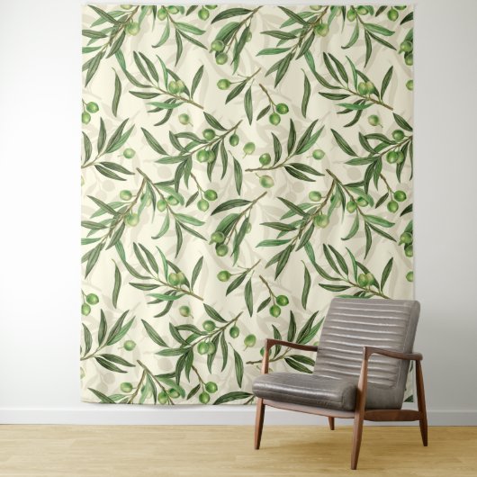 Waterverf voor olijfbijkantoren wandkleed (In situ)