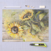 Waterverf voor ontbinding van zonnebloemen tissuepapier (Craft)