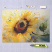 Waterverf voor ontbinding van zonnebloemen tissuepapier (Craft)