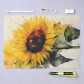 Waterverf voor ontbinding van zonnebloemen tissuepapier (Craft)