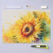 Waterverf voor ontbinding van zonnebloemen tissuepapier (Craft)