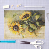 Waterverf voor ontbinding van zonnebloemen tissuepapier (Craft)