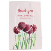 Waterverf voor Paarse roze Allium Floral Medium Cadeauzakje (Voorkant)