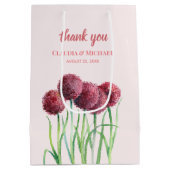 Waterverf voor Paarse roze Allium Floral Medium Cadeauzakje (Achterkant)