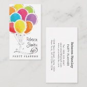 Waterverf voor partijplanners visitekaartje (Voorkant / Achterkant)