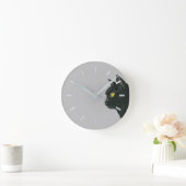 Waterverf voor pekelzwarte kat ronde klok (Huis)