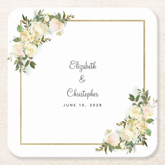 Waterverf voor persoonlijk weddenschap Elegant Roo Kartonnen Onderzetters (Voorkant)