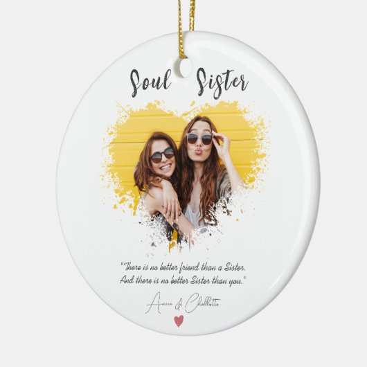 Waterverf voor persoonlijke definitie van Soul Sis Keramisch Ornament (Links)