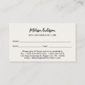 Waterverf voor Pet Care Dog Labrador Retriever Afsprakenkaartje (Achterkant)