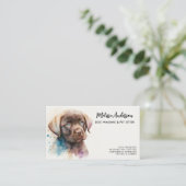 Waterverf voor Pet Care Dog Labrador Retriever Visitekaartje (Staand voorkant)