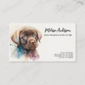 Waterverf voor Pet Care Dog Labrador Retriever Visitekaartje (Voorkant)