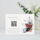 Waterverf voor pleziervaartuigen QR-code RSVP Informatiekaartje (Staand voorkant)