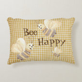 Waterverf voor prettig landenpatroon bijen accent kussen (Voorkant)