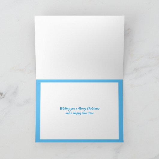 Waterverf voor prettige kerstwinterbomen kaart (Binnen)