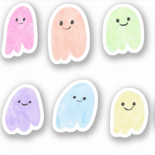 Waterverf voor regenbooggeesten Deastel Halloween Sticker (Voorkant)