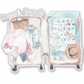 Waterverf voor reisavontuur sticker (Voorkant)